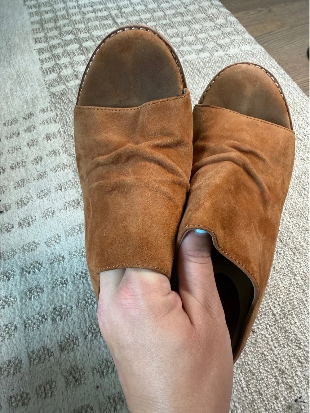 Sofft Women's Brown Suede Open-Toe Wedges